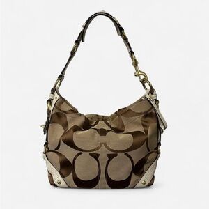 Vintage Coach Brown Designer Women's Shoulder Bag